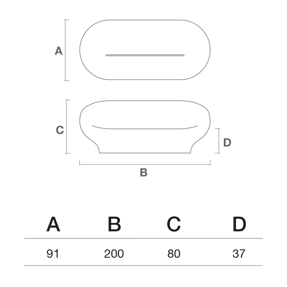 Polyethylenová venkovní pohovka dostupná v různých barvách - ručník Viadurini