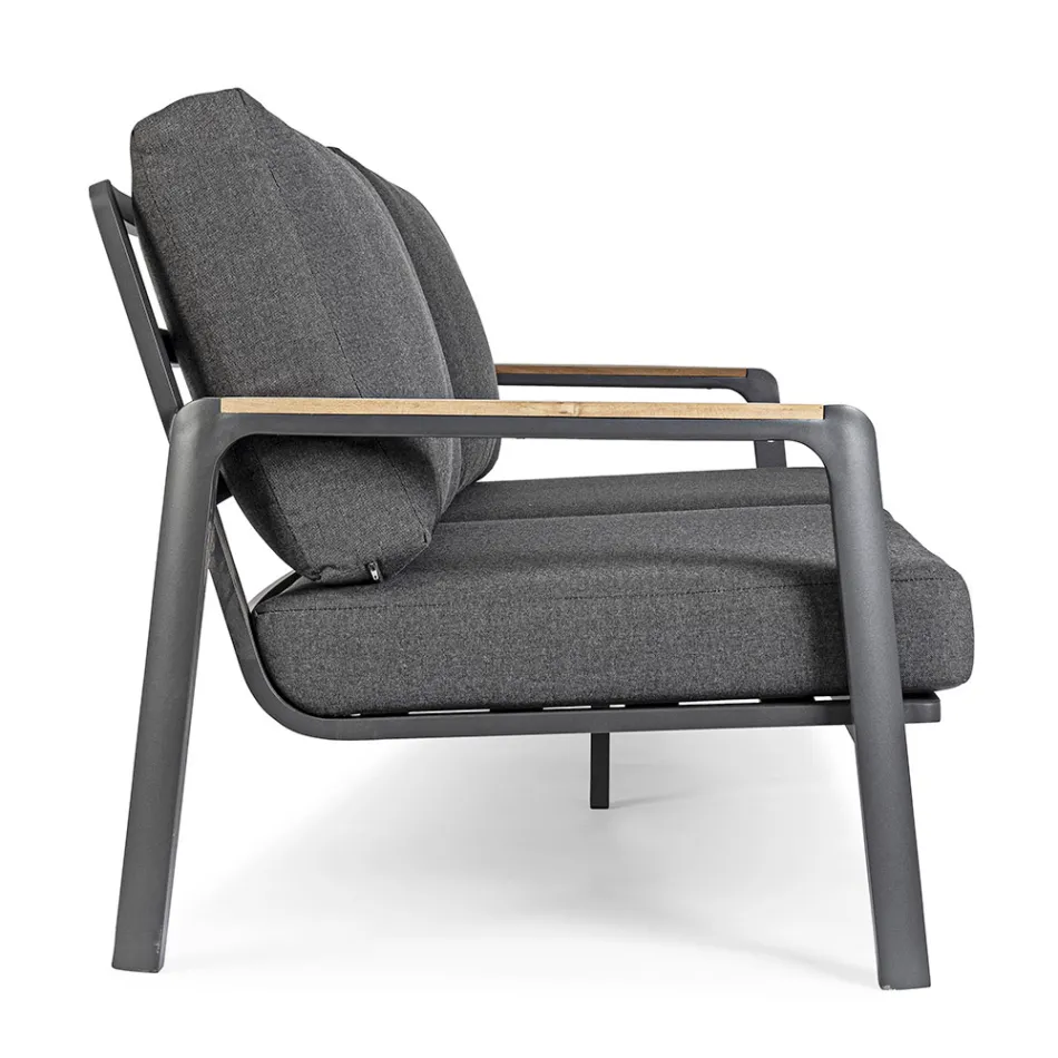 Venkovní pohovka z látky s hliníkovou konstrukcí, Homemotion - Cara Viadurini