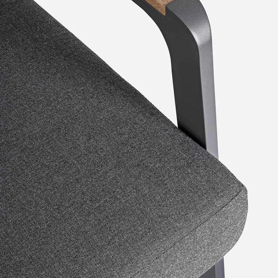 Venkovní pohovka z látky s hliníkovou konstrukcí, Homemotion - Cara Viadurini