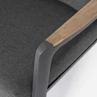 Venkovní pohovka z látky s hliníkovou konstrukcí, Homemotion - Cara Viadurini