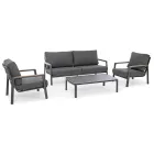 Venkovní pohovka z látky s hliníkovou konstrukcí, Homemotion - Cara Viadurini