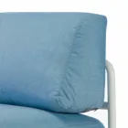 Modulární rohová pohovka z kovu a tkaniny vyrobené v Itálii - Cola Viadurini