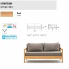 Moderní Varaschin Bali venkovní pohovka s polstrovanými polštáři Viadurini