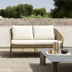 2místná zahradní pohovka z hliníku s výpletem - kriket od Varaschin Viadurini