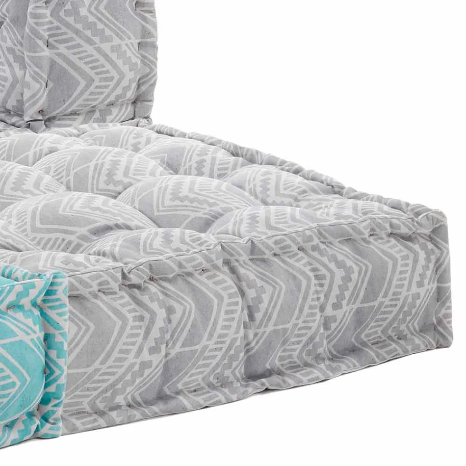 Ethnic Two Seater Garden Sofa ve vodě odpuzující látce - Shamo Viadurini