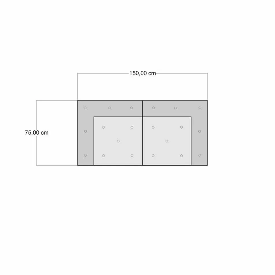 Dvoumístná etnická zahradní pohovka ve vodě odpuzující látce - Shamo Viadurini