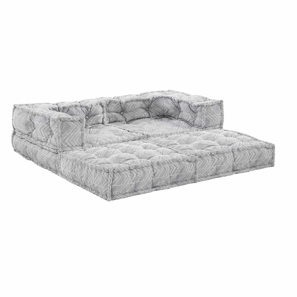 Ethnic Two Seater Garden Sofa ve vodě odpuzující látce - Shamo Viadurini