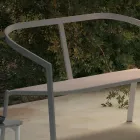 Zahradní pohovka s hliníkovou základnou a textilním sedákem Made in Italy - Maureen Viadurini