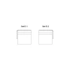 Modulární zahradní pohovka s nízkou dřevěnou konstrukcí Made in Italy - Rubik Viadurini