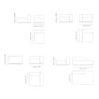 Modulární zahradní pohovka z mořské překližky Made in Italy - Bahias Viadurini