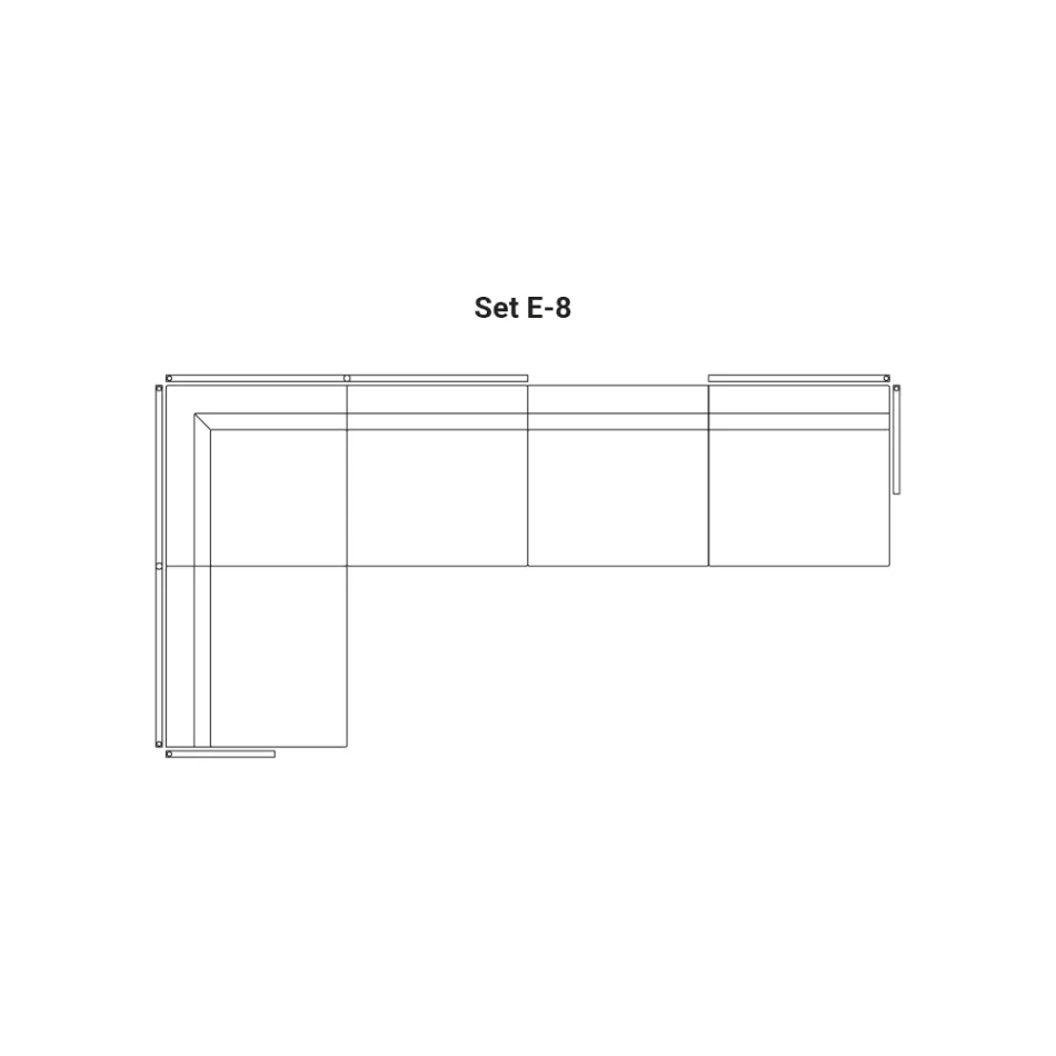 Modulární zahradní pohovka Made in Italy - Rubik Viadurini