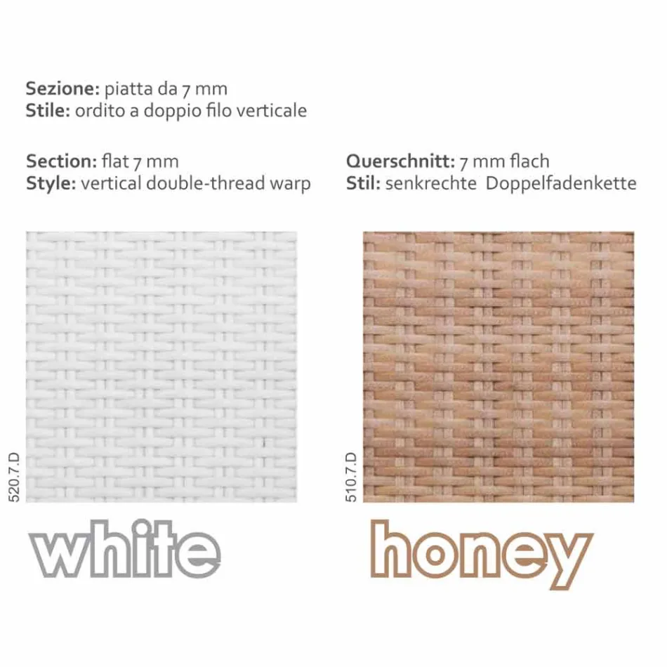 Garden sofa u velkého ručně tkané Cooper Viadurini