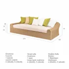Garden sofa u velkého ručně tkané Cooper Viadurini