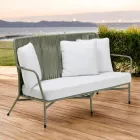 Zahradní pohovka z hliníku a lana - Asteria Viadurini