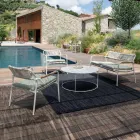 Hliníková zahradní pohovka s provazovým opěradlem - Resplendent Viadurini