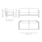 Zahradní pohovka z teakového dřeva a tkaniny Made in Italy - Briga Viadurini