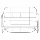 Moderní design polyethylenové zahradní pohovky Pezzettina by Vondom Viadurini