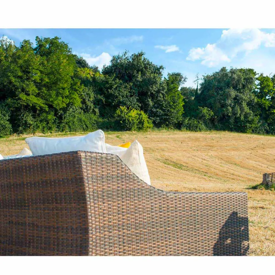 Sofa ručně tkané zahradní Joe Coffee polyethylen Viadurini