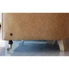 Vnitřní pohovka s dřevěnými nohami a kovovými kolečky Made in Italy - Giocoso Viadurini