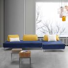 4místná modulární pohovka do obývacího pokoje z modré látky Made in Italy - Mykonos Viadurini