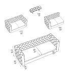 Pohovka do obývacího pokoje s polohovatelnou opěrkou hlavy Made in Italy - Unleashed Viadurini