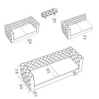 Pohovka do obývacího pokoje s polohovatelnou opěrkou hlavy Made in Italy - Unleashed Viadurini