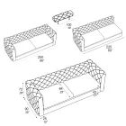 Pohovka do obývacího pokoje s polohovatelnou opěrkou hlavy Made in Italy - Unleashed Viadurini