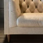 Pohovka do obývacího pokoje s dřevěnou konstrukcí a nožičkami Made in Italy - Comico Viadurini