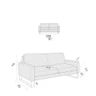 Pohovka do obývacího pokoje s podnožkou z chromovaného kovu - exkluzivně Viadurini