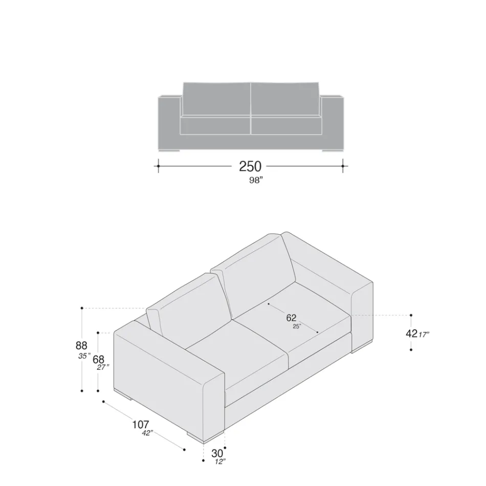Pohovka do obývacího pokoje ze dřeva, polyuretanu a kovu vyrobená v Itálii - třpytivá Viadurini