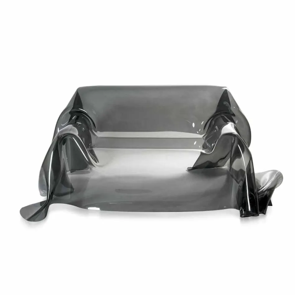 Pohovka s moderním designem v Jolly uzený plexisklo, made in Italy Viadurini