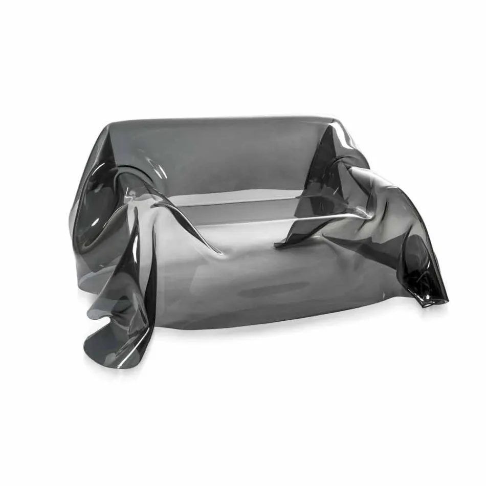Pohovka s moderním designem v Jolly uzený plexisklo, made in Italy Viadurini