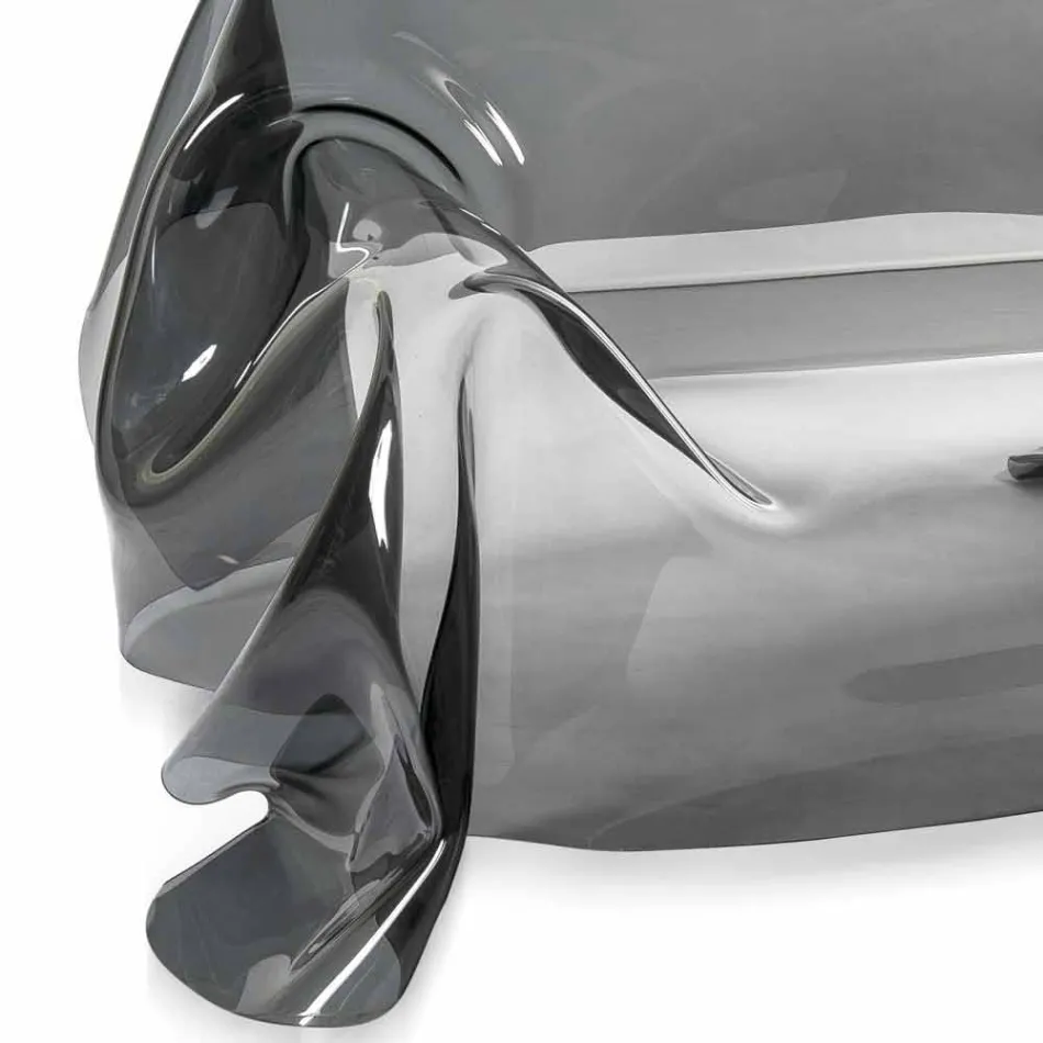 Pohovka s moderním designem v Jolly uzený plexisklo, made in Italy Viadurini