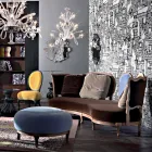 Pohovka luxusní design, 5 z masivního dřeva záda, made in Italy, Manno Viadurini