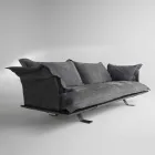 Moderní sofa provedení Shita kůže, 170, 220 nebo 250 cm Viadurini