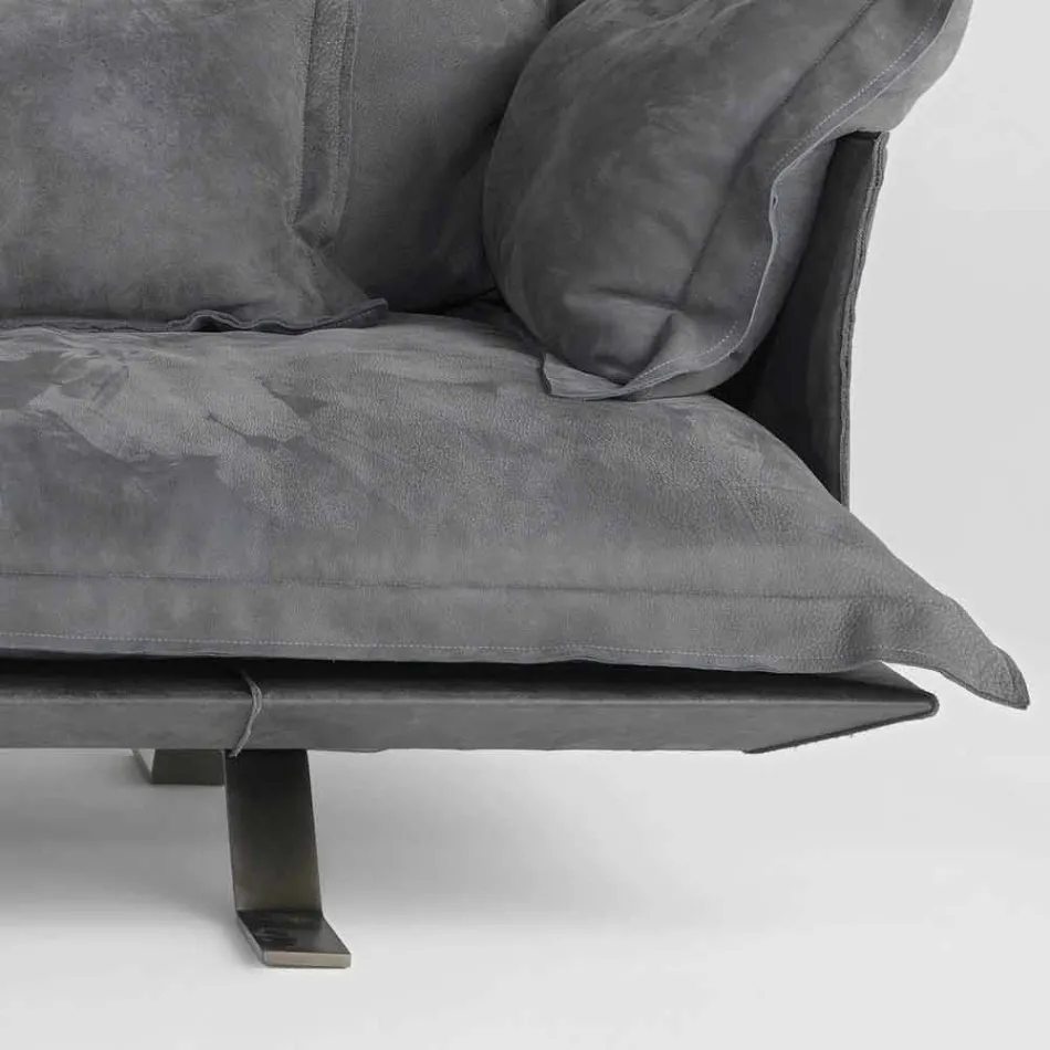 Moderní sofa provedení Shita kůže, 170, 220 nebo 250 cm Viadurini