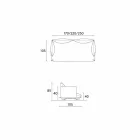 Moderní sofa provedení Shita kůže, 170, 220 nebo 250 cm Viadurini