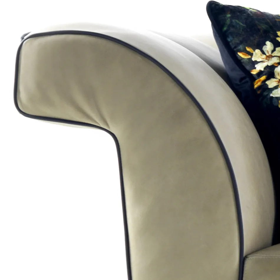 Design 3-místná čalouněná pohovka Grilli Shell ručně vyráběná v Itálii Viadurini