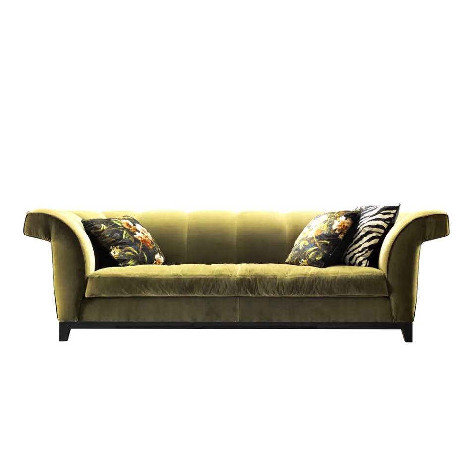 Design 3-místná čalouněná pohovka Grilli Shell ručně vyráběná v Itálii Viadurini