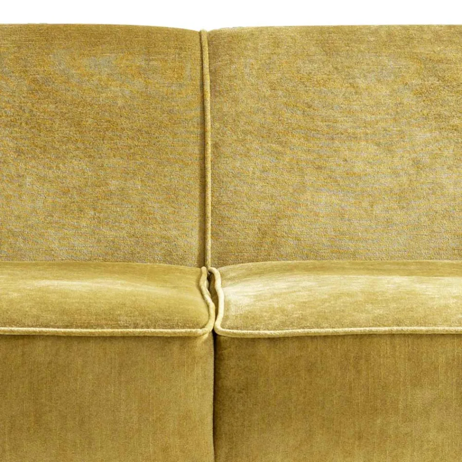 Designová pohovka čalouněná v bukovém dřevě Grilli Kipling z Itálie Viadurini