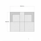 Pohovka se dvěma sedáky čalouněná v etnickém designu barevné tkaniny - vlákno Viadurini