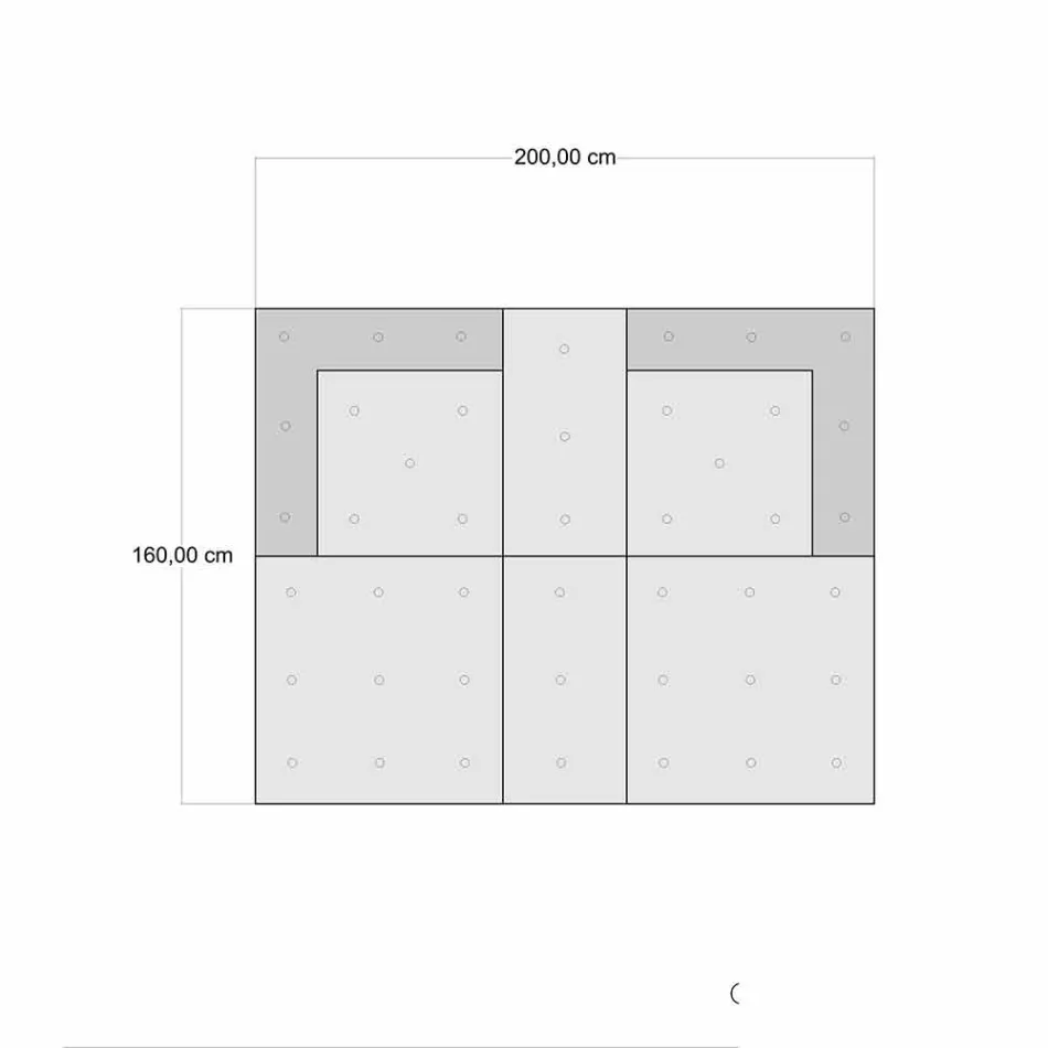 Pohovka se dvěma sedáky čalouněná v etnickém designu barevné tkaniny - vlákno Viadurini