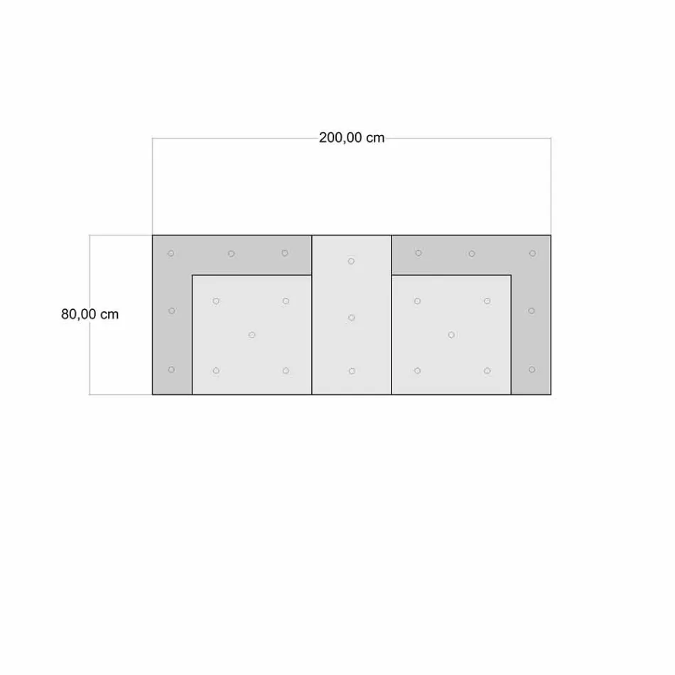 Pohovka se dvěma sedáky čalouněná v etnickém designu barevné tkaniny - vlákno Viadurini