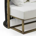 Venkovní pohovka se 2 sedadly z hliníku s lany Luxusní design 3 povrchové úpravy - Julie Viadurini