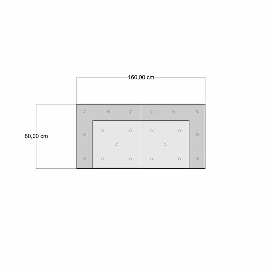 Polstrovaná dvoumístná etnická pohovka v Patchwork Fabric a Wood - Fiber Viadurini