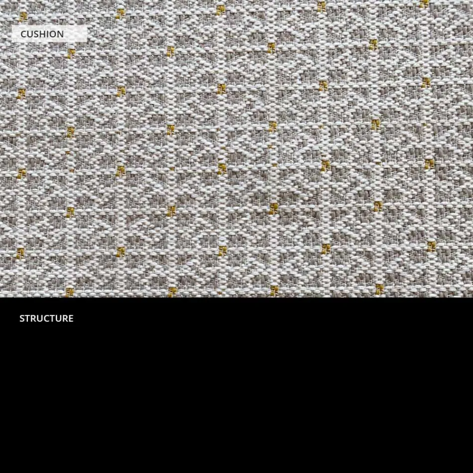 Kovová pohovka pro moderní zahradu Vysoká kvalita Made in Italy - Karol Viadurini