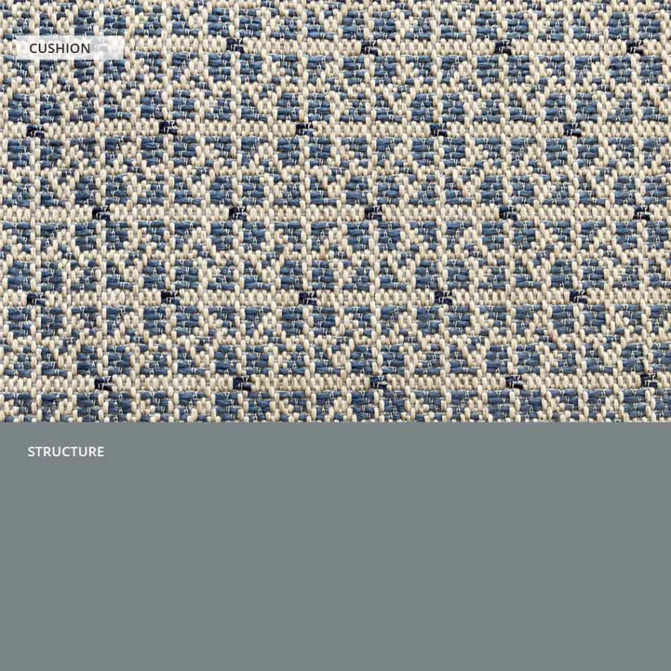 Kovová pohovka pro moderní zahradu Vysoká kvalita Made in Italy - Karol Viadurini