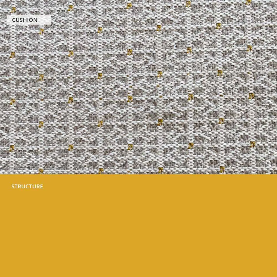 Kovová pohovka pro moderní zahradu Vysoká kvalita Made in Italy - Karol Viadurini