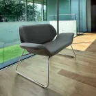 Vyrobeno v Itálii Cesare kože imitace kůže čeká pohovka Viadurini