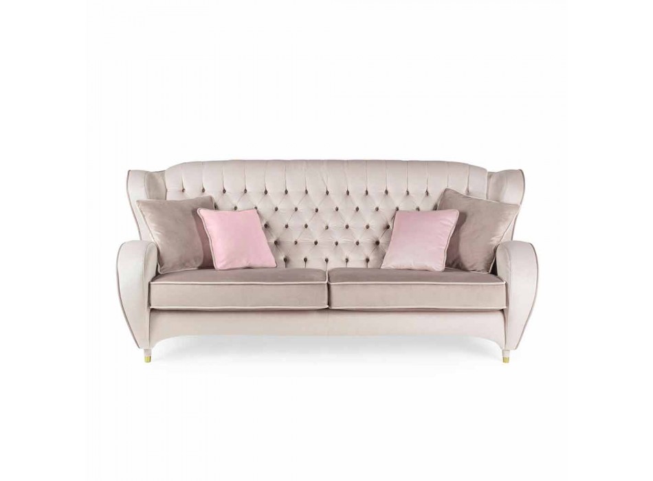 Sofa samet prošívaná styl práce Nový classic Schinke Viadurini